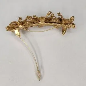 Vintage! Kirks Folly Gold Wired Flower Design w/Rhinestones Hair Barrett Kirks Folly | Accessories | Vintage Kirks Folly Gold Wired  main image 4